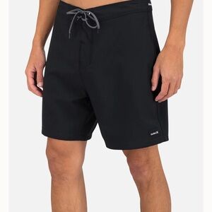 Hurley Men's Phantom-Eco One And Only Solid 18" Boardshort Black